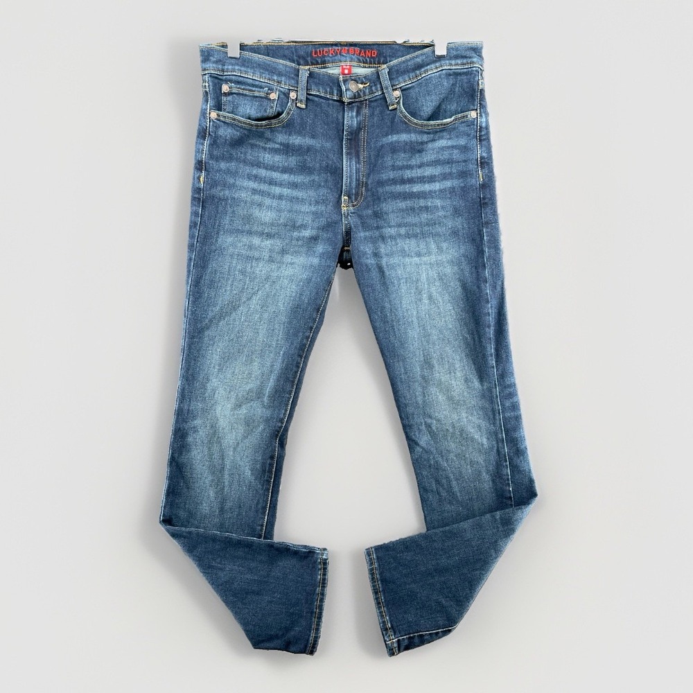 Lucky Brand 121 Slim Straight Jeans Men's 34x32 Blue Stretch Denim W34 L32